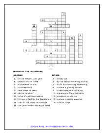 Clue Words Worksheet