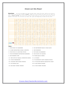 Maze Worksheet