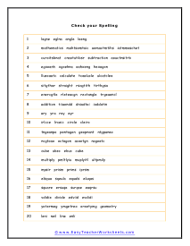 Circle Words Worksheet