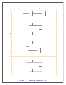 Word Shapes Worksheet