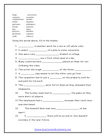 Hand It Down Worksheet