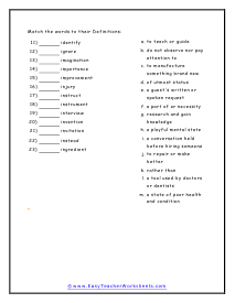 Numbers Off Worksheet