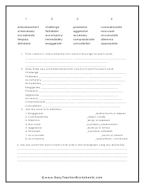 8th Grade Spelling Worksheets