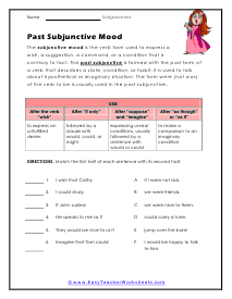 Past Subjunctive Worksheet