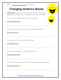 Sentence Moods Worksheet