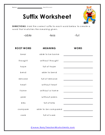 Skills Worksheet