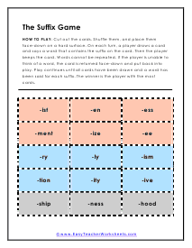 Game Worksheet