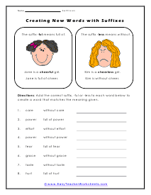 New Words Worksheet