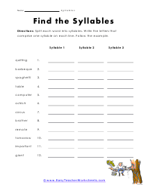 Find the Opening Worksheet