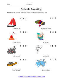Counting Sounds Worksheet