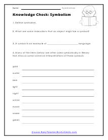 Symbolism Worksheets