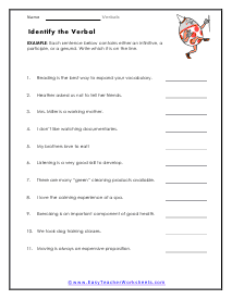 Identify Worksheet