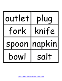 In A Kitchen Word Wall Example