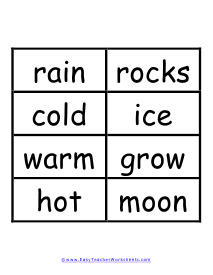 Weather Word Wall Example