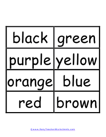 Color Word Wall