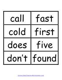 Call Through Found Word Wall