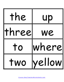 Preschool Word Wall Example