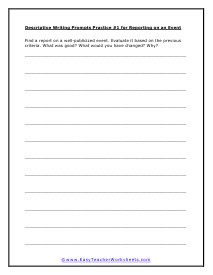 Reporting Practice #1 Worksheet