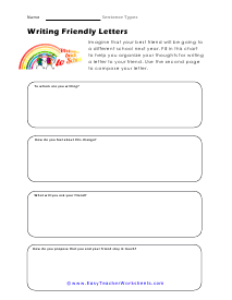 Friendly Letters Worksheet