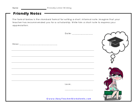 Friendly Notes Worksheet