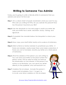 Someone You Admire Worksheet