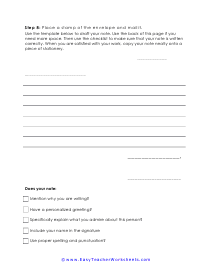 How A Letter Works Worksheet