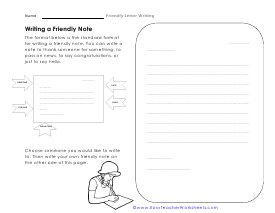 Friendly Notes Worksheet