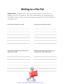 Pen Pal Worksheet