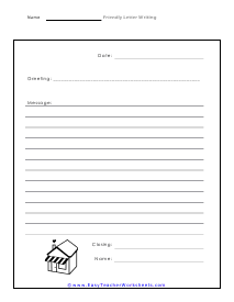 Outlined Letter Worksheet