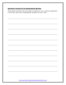 Biographical Prompt #2 Worksheet