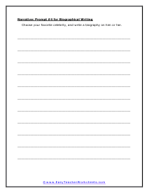 Biographical Prompt #4 Worksheet