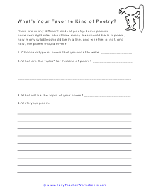 Favorite Kind of Poetry Worksheet