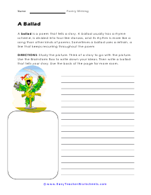 Ballad Worksheet