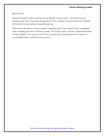 Book Worm Worksheet