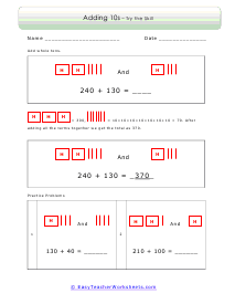 10s and 100s Worksheet