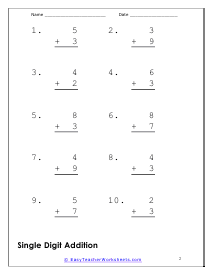 3s and Up Worksheet