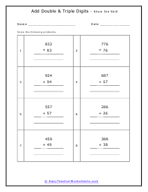 Showoff Worksheet