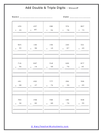 Mad Minute Worksheet