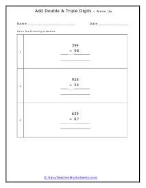 Warm Up Worksheet