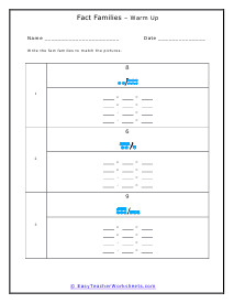 Warm Up Worksheet