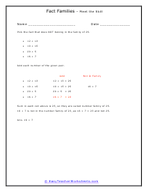 Odd Man Out Worksheet