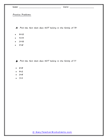 Practice Problems Worksheet