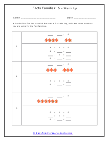 Warm Up For #6 Worksheet