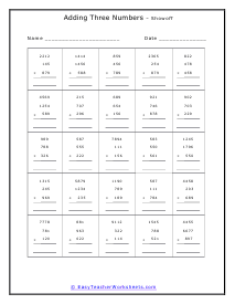 Showoff Worksheet