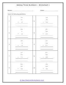 Worksheet 1