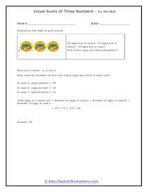 Visual Sums Worksheet