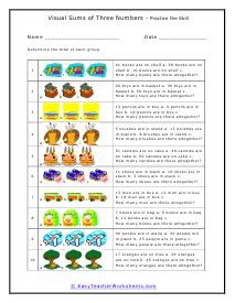 Visual Sum Practice Worksheet