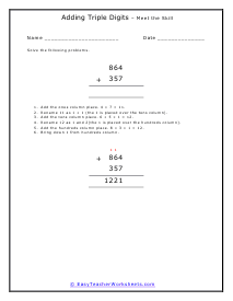 Triple Digit Addition Lesson