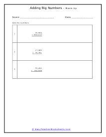 Warm Up Worksheet