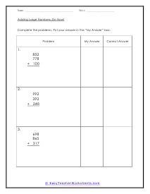 Do Now Worksheet